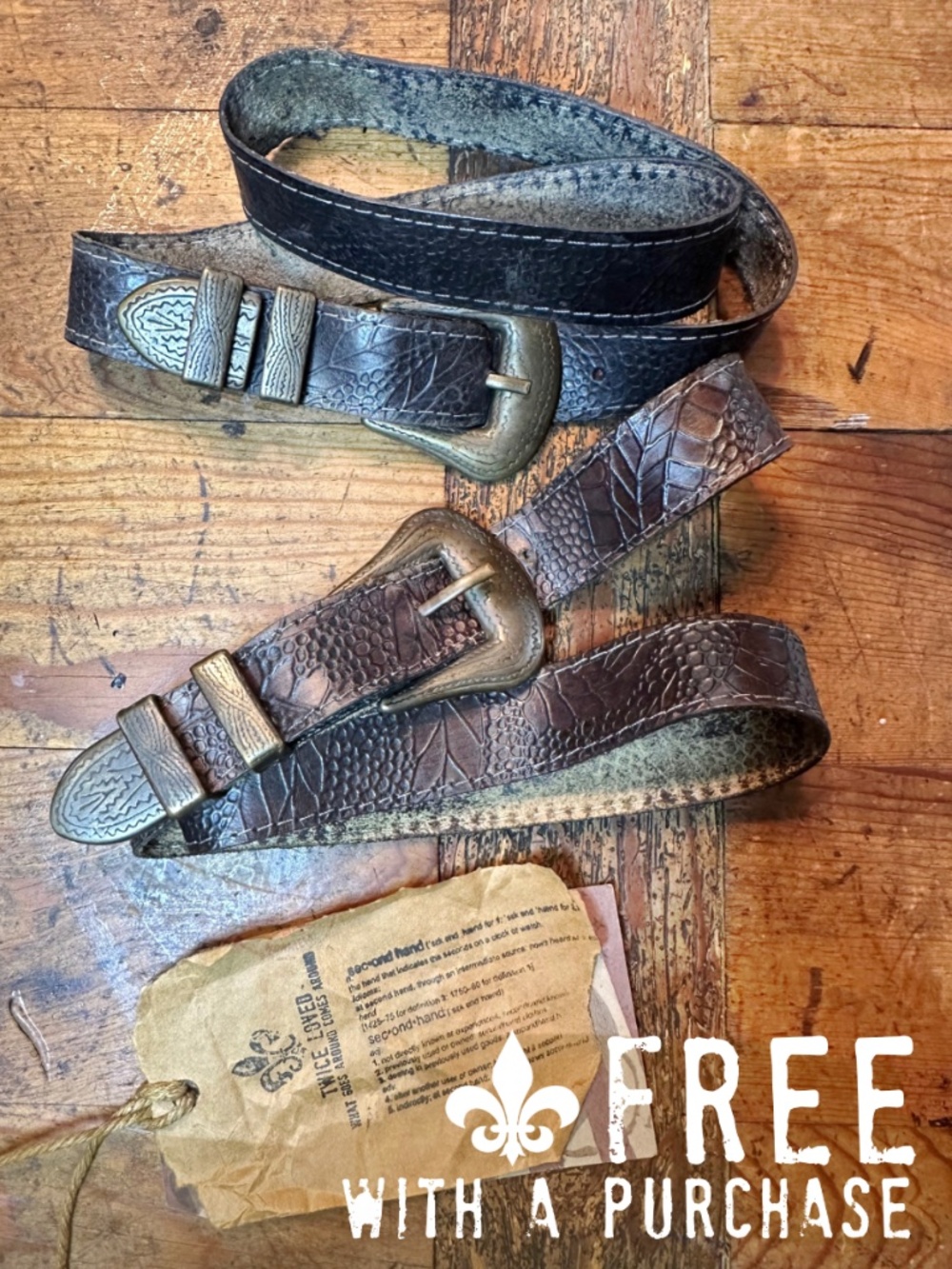 pair of boot belts // FREE WITH A PURCHASE